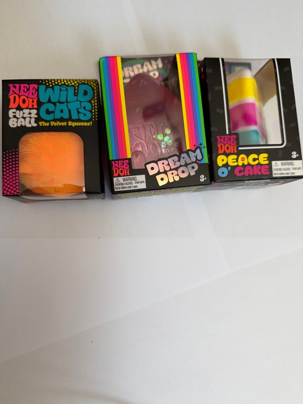 Kids Wild Cats Fuzz Ball, Dream Drop & Peace O' Cake - Orange, Purple, Yellow
